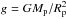 \hbox{$g=GM_{\rm p}/R^{2}_{\rm p}$}