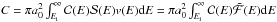 \hbox{$C = \pi a_{0}^{2} \int_{E_{\rm i}}^{\infty} {\cal C}(E) {\cal S}(E) v(E) {\rm d} E = \pi a_{0}^{2} \int_{E_{\rm i}}^{\infty} {\cal C}(E) \tilde{{\cal F}}(E) {\rm d} E$}