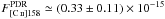 \hbox{$F_{[\ion{C}{ii}]158}^{\mathrm{PDR}} \simeq (0.33 \pm 0.11)\times 10^{-15}$}