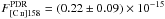 \hbox{$F_{[\ion{C}{ii}]158}^{\mathrm{PDR}} = (0.22\pm0.09)\times 10^{-15}$}
