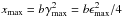 \hbox{$\xmx=b\gmx^2=b\emx^2/4$}