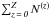 \hbox{$\sum^{\it Z}_{\it {z\,=\,0}}N^{(\it z)}$}