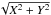 \hbox{$\sqrt{X^2+Y^2}$}