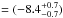 \hbox{$= (-8.4_{-0.7}^{+0.7})$}