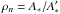 \hbox{$\rho_n=A_*/A'_*$}