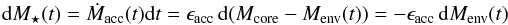 \hbox{$\langle \dot{M}_{\rm acc}\rangle ^{\rm 4t_{ff}}$}