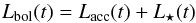 \begin{equation} {\rm d} {M_\star}(t) = \dot{M}_{\rm acc} (t) {\rm d}t = \epsilon_{\rm acc }\, {\rm d} (M_{\rm core} - M_{\rm env} (t)) = - \epsilon_{\rm acc }\, {\rm d}M_{\rm env} (t) \label{eq:menv} \end{equation}