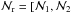 \hbox{$\mathcal{N}_{\rm r} = [\mathcal{N}_1, \mathcal{N}_2$}