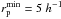 \hbox{$r_{\rm p}^{\rm min} = 5~h^{-1}$}
