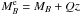 \hbox{$M_B^{\rm e} = M_B + Qz$}