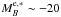 \hbox{$M_B^{\rm e, *} \sim -20$}