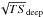 \hbox{$\sqrt{TS}_{\rm deep}$}
