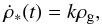\begin{equation} \dot{\rho}_{*}(t)=k\rho_{\mathrm{g}}, \end{equation}