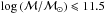 \hbox{$\log\,(\mathcal{M}/\mathcal{M}_\odot)\leqslant11.5$}