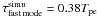 \hbox{$\tau^\mathrm{simu}_{\rm fast\,mode} = 0.38T_{\rm pe}$}
