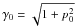 \hbox{$\gamma_0=\sqrt{1+p_0^2}$}