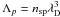 \hbox{$\Lambda_p = n_{\rm sp}\lambda_{\rm D}^3$}