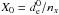 \hbox{$X_0 = d_\lec^0/n_x$}