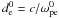 \hbox{$d_\lec^0=c/\omega_{\rm pe}^0$}