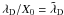 \hbox{$\lambda_{\rm D}/X_0 = \tilde{\lambda}_{\rm D}$}