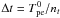 \hbox{$\Delta t = T^0_{\rm pe}/n_t$}