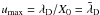 \hbox{$u_{\rm max}=\lambda_{\rm D}/X_0=\tilde{\lambda}_{\rm D}$}
