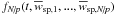 \hbox{$f_{N\!/\!p}(t,\overline{w}_{\mathrm{sp},1},...,\overline{w}_{\mathrm{sp},N\!/\!p})$}