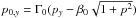 \hbox{$p_{0,y} = \Gamma_0(p_y-\beta_0\sqrt{1+p^2})$}