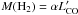 \hbox{$M({\rm H} _2) = \alpha L'_{\rm CO}$}