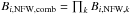 \hbox{$B_{i,{\rm NFW},\text{comb}} = \prod_k B_{i,{\rm NFW},k}$}