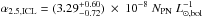 \hbox{$ \alpha_{2.5,\mathrm{ICL}}=(3.29^{+0.60}_{-0.72})~\times~10^{-8}~N_{\mathrm{PN}}~L^{-1}_{\odot,\mathrm{bol}}$}