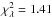 \hbox{$\chi_{\lambda}^2 = 1.41$}