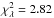 \hbox{$\chi_{\lambda}^2 = 2.82$}
