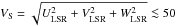 \hbox{$V_{\rm S} = \sqrt {U^2_{\rm LSR}+ V^2_{\rm LSR}+ W^2_{\rm LSR}} \la 50$}