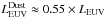 \hbox{$L^{\mathrm{Dust}}_{\mathrm{EUV}}\approx0.55\times L_{\mathrm{EUV}}$}