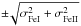 \hbox{${\pm}\!\sqrt{\sigma_{\rm FeI}^{2} + \sigma_{\rm FeII}^{2}}$}