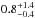\hbox{$0.8^{+1.4}_{-0.4}$}