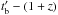 \hbox{$t'_{\rm b}-(1+z)$}