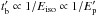 \hbox{$t'_{\rm b} \propto 1/E_{\rm iso} \propto 1/E'_{\rm p}$}