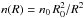 \hbox{$n(R)= n_0\,R_0^2/R^2$}