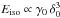 \hbox{$E_{\rm iso} \propto \gamma_0\, \delta_0^3$}