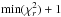 \hbox{$\min(\chi_r^2)+1$}