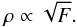 \begin{equation} \label{eq:th_prop_sqrt_f} \rho \propto \sqrt{F}. \end{equation}