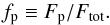 \begin{equation} \label{eq:fp} f_{\rm p} \equiv F_{\rm p} / F_{\rm tot}. \end{equation}