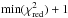 \hbox{$\min(\chi^2_{\rm red}) + 1$}