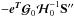 \hbox{$- \eb^{\Tb} {\boldsymbol{\cal{G}}}_0 {\boldsymbol{\cal{H}}}^{-1}_0 \Sb''$}