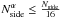 \hbox{$N^{\alpha}_{\rm side} \leq \frac{N_{\rm side}}{16}$}