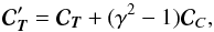 \begin{equation} {\Cb}_{\Tb}' = \Cb_{\Tb} + (\gamma^2-1){\Cb}_{C}, \label{modifcovmatrix} \end{equation}