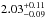 \hbox{$2.03_{-0.09}^{+0.11}$}