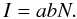 \begin{equation} I = abN. \label{eq:I_N_lin} \end{equation}